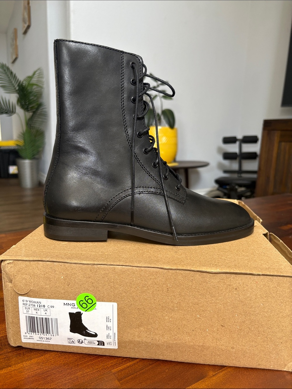 Classic Black Lace-Up Women's Leather Boots